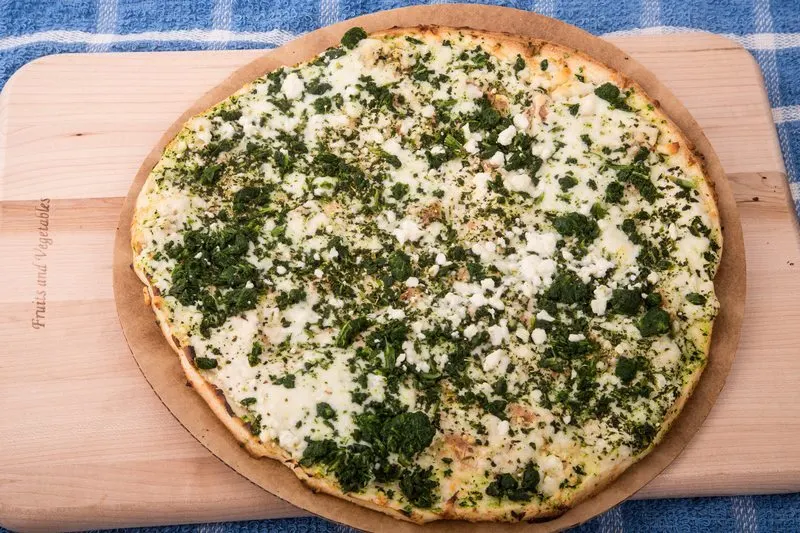White Ricotta Spinach Pizza