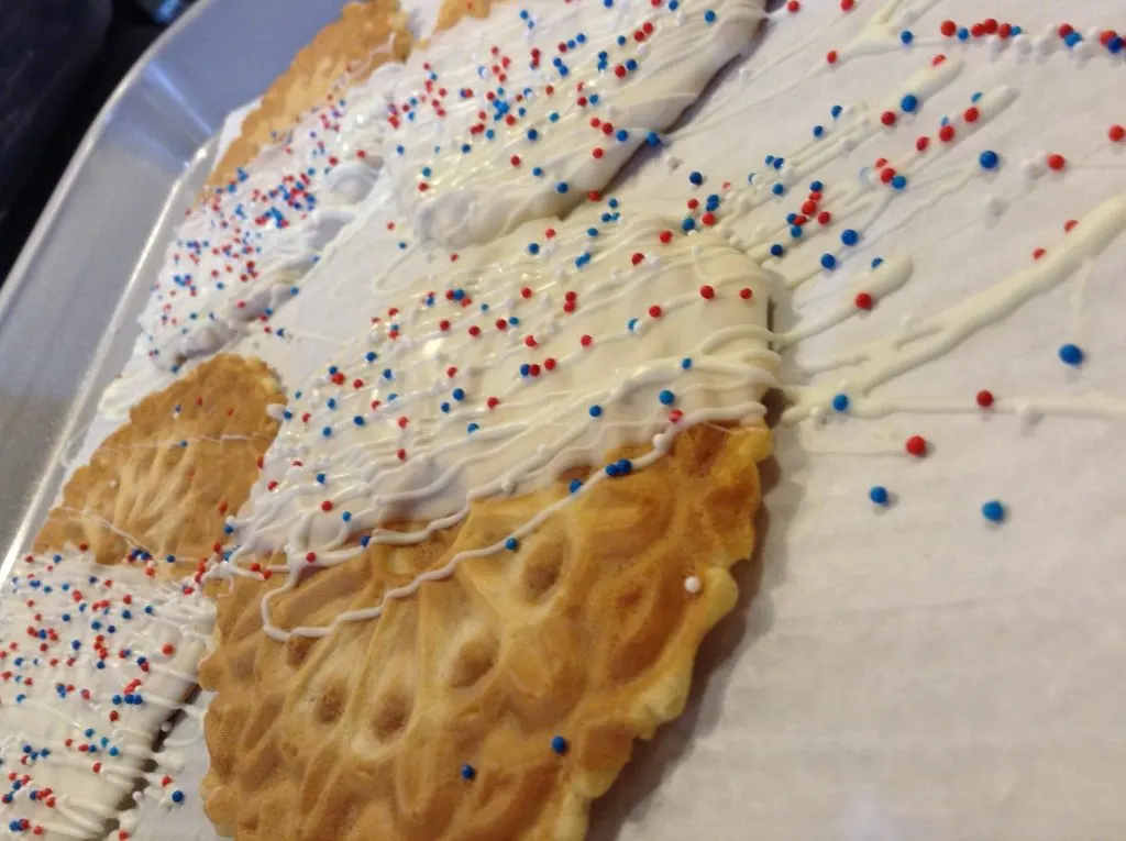 Chocolate Dipped Pizzelle 