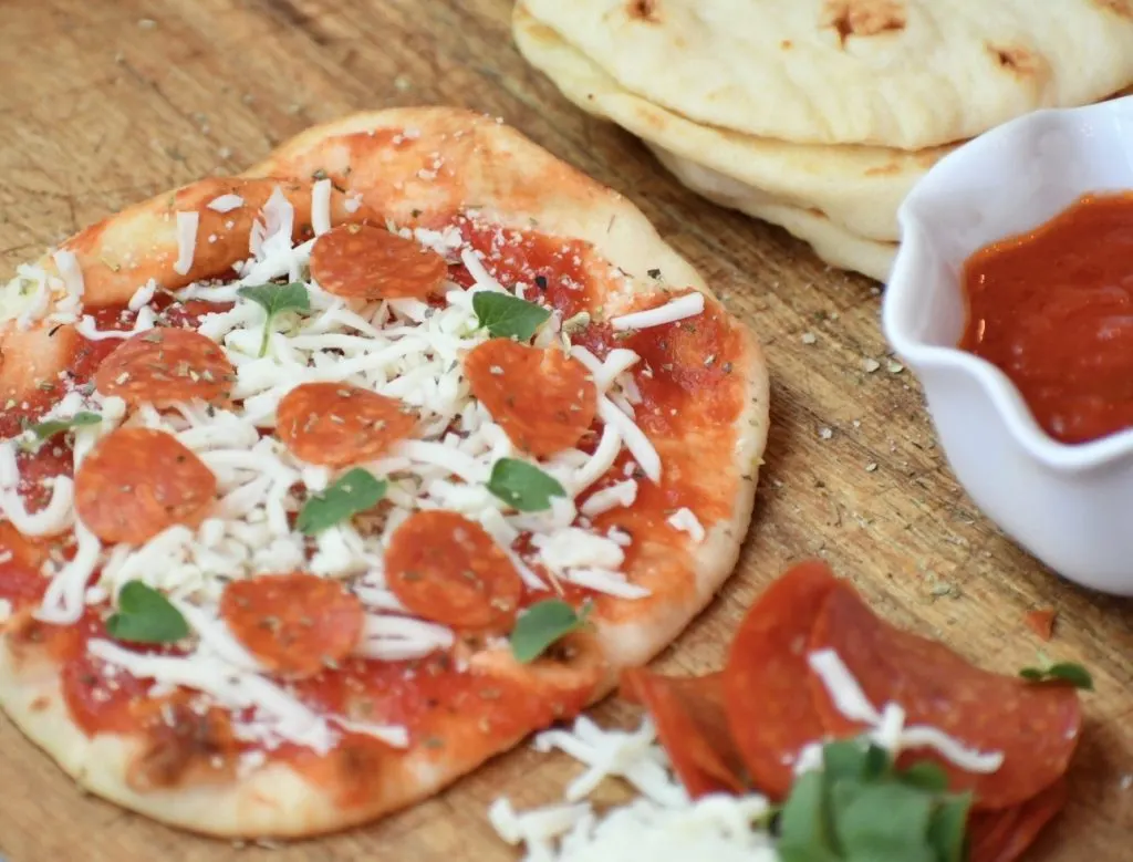 Mini Naan Bread Pepperoni Toaster Oven Pizza