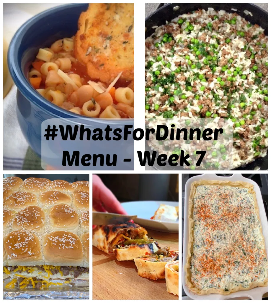 What's For Dinner Menu Week 7