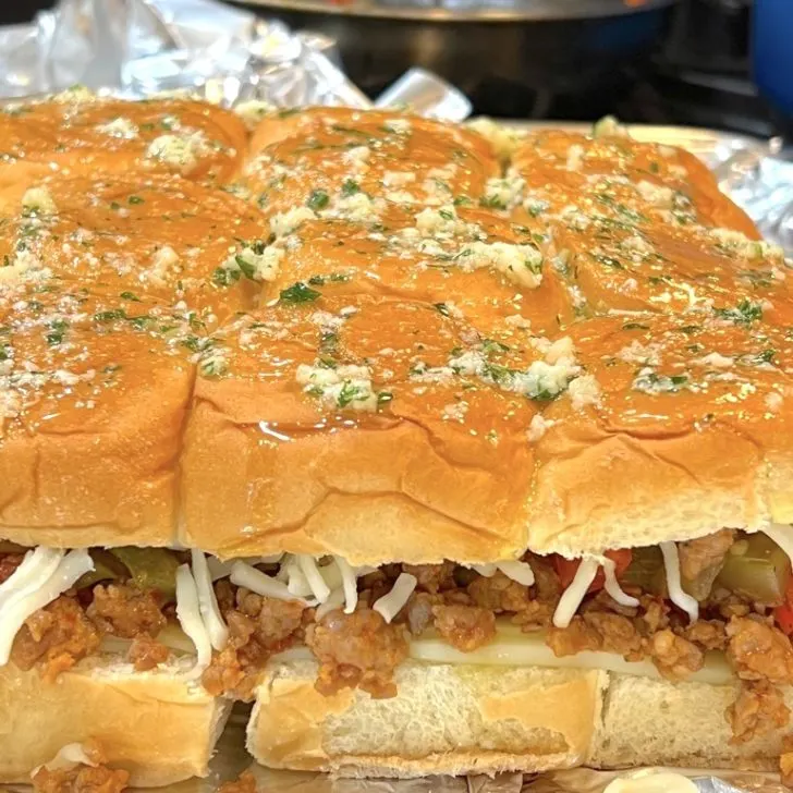 sausage and pepper sliders