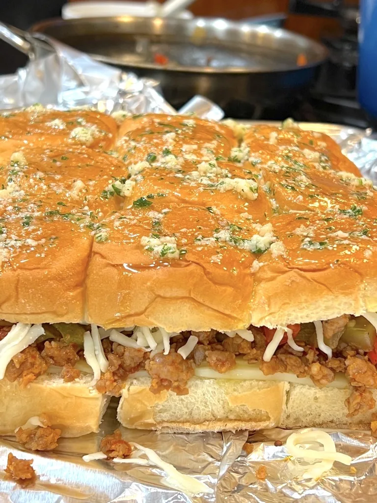 sausage and pepper sliders